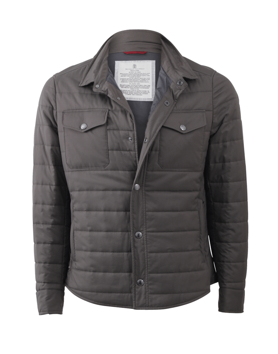 BRUNELLO CUCINELLI-Nylon Snap Shirt Jacket-