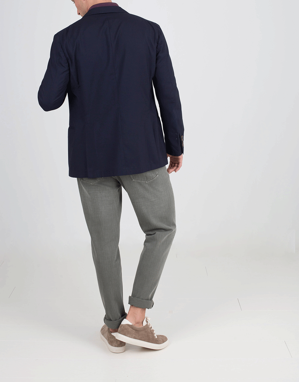 BRUNELLO CUCINELLI-Navy Travel Blazer-