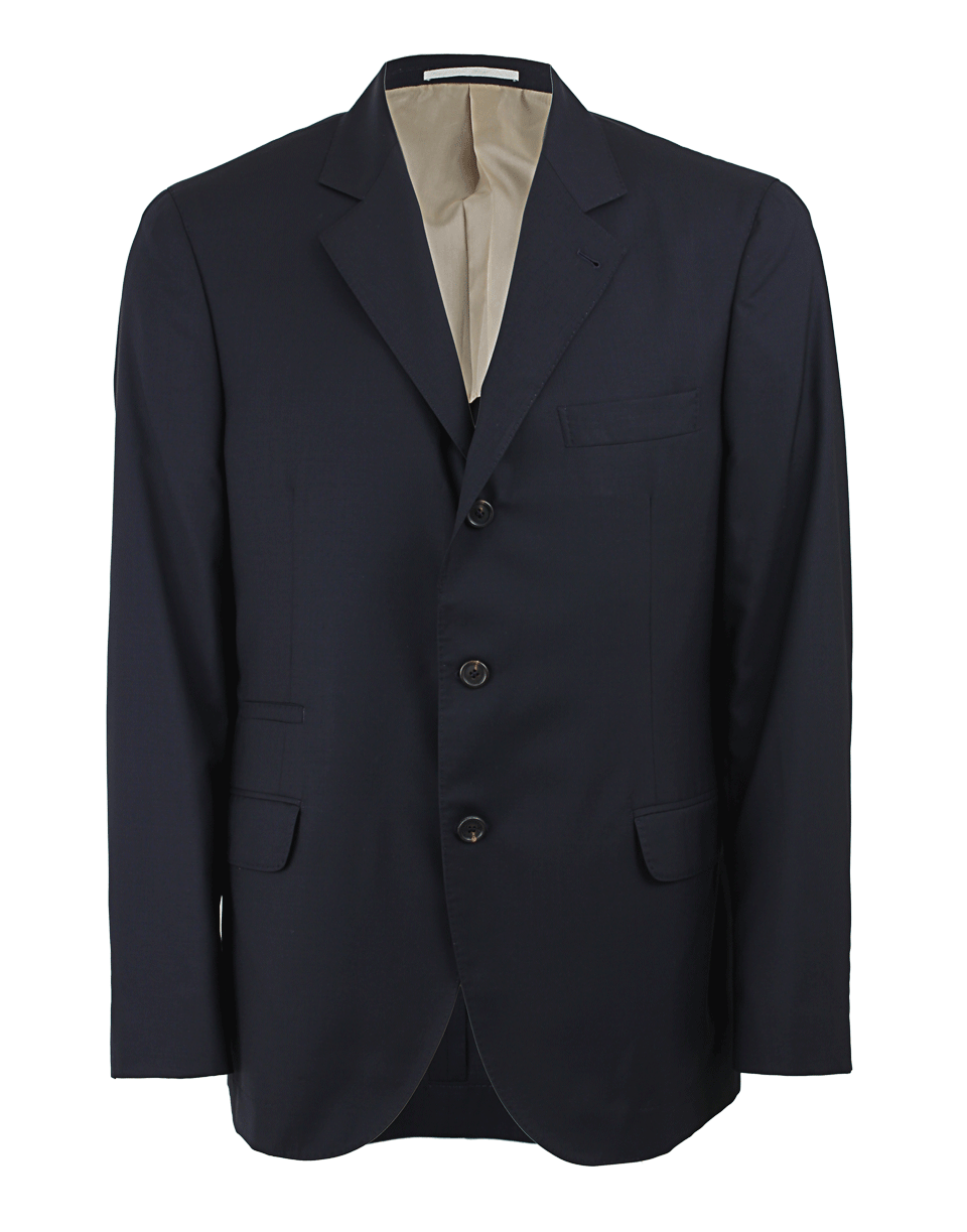 BRUNELLO CUCINELLI-Navy Travel Blazer-
