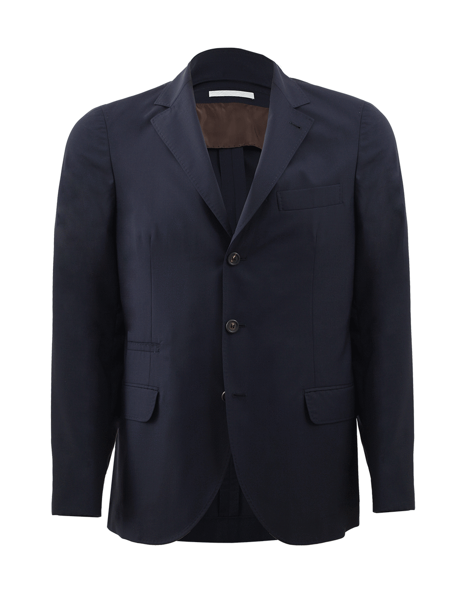 BRUNELLO CUCINELLI-Navy Travel Blazer-