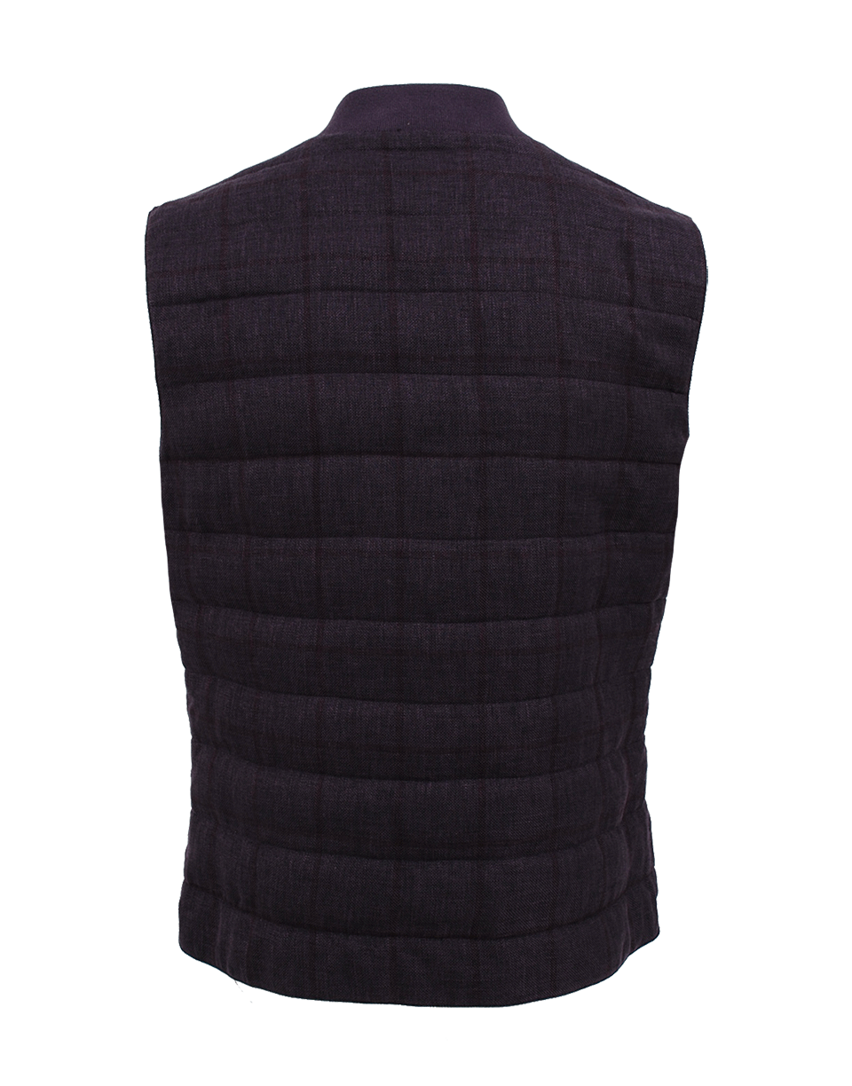 BRUNELLO CUCINELLI-Men's Reversible Windowpane Vest-