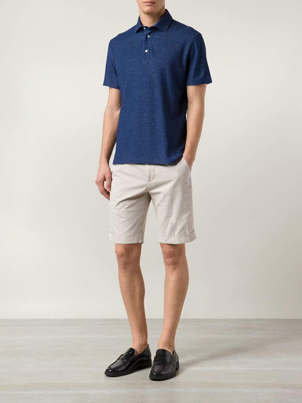 BRUNELLO CUCINELLI-Flat Front Short-