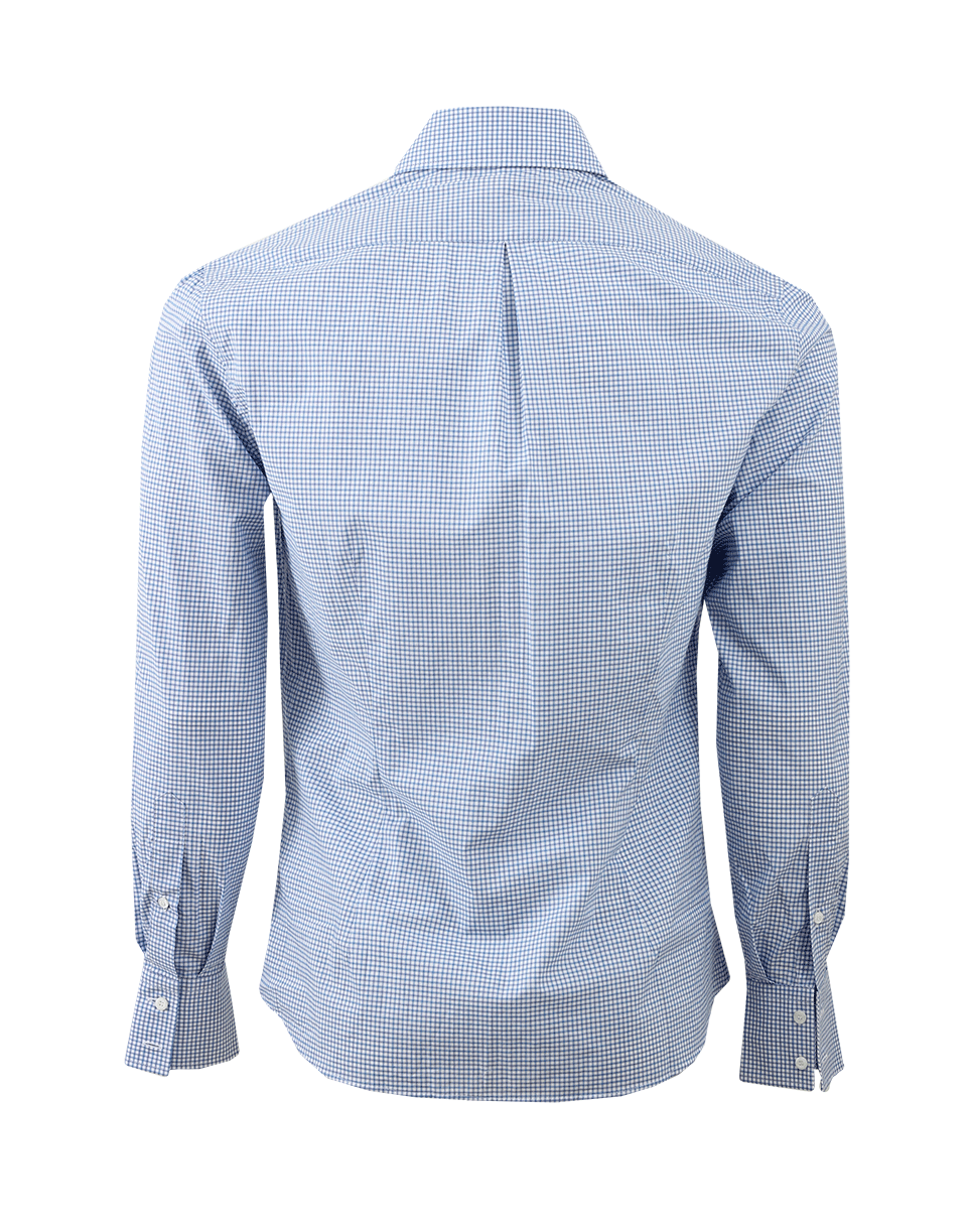 BRUNELLO CUCINELLI-Check Spread Collar Shirt-