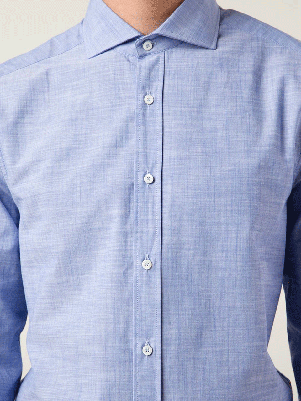 BRUNELLO CUCINELLI-Spread Collar Oxford Shirt-