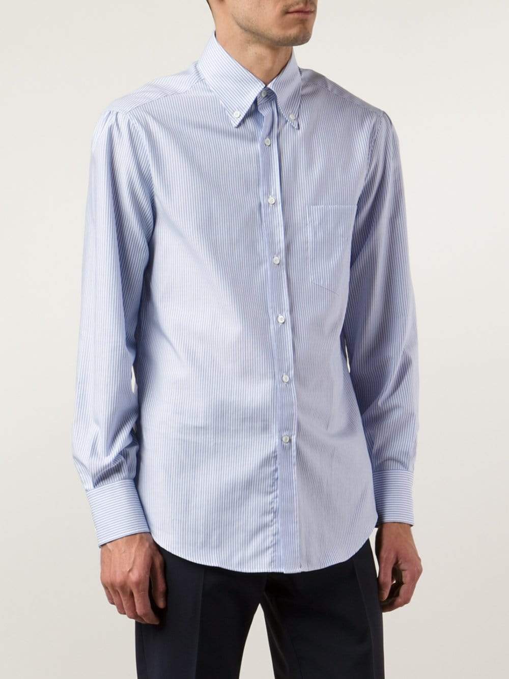 BRUNELLO CUCINELLI-Striped Button Down Shirt-