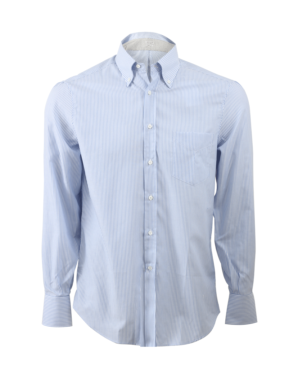 BRUNELLO CUCINELLI-Striped Button Down Shirt-