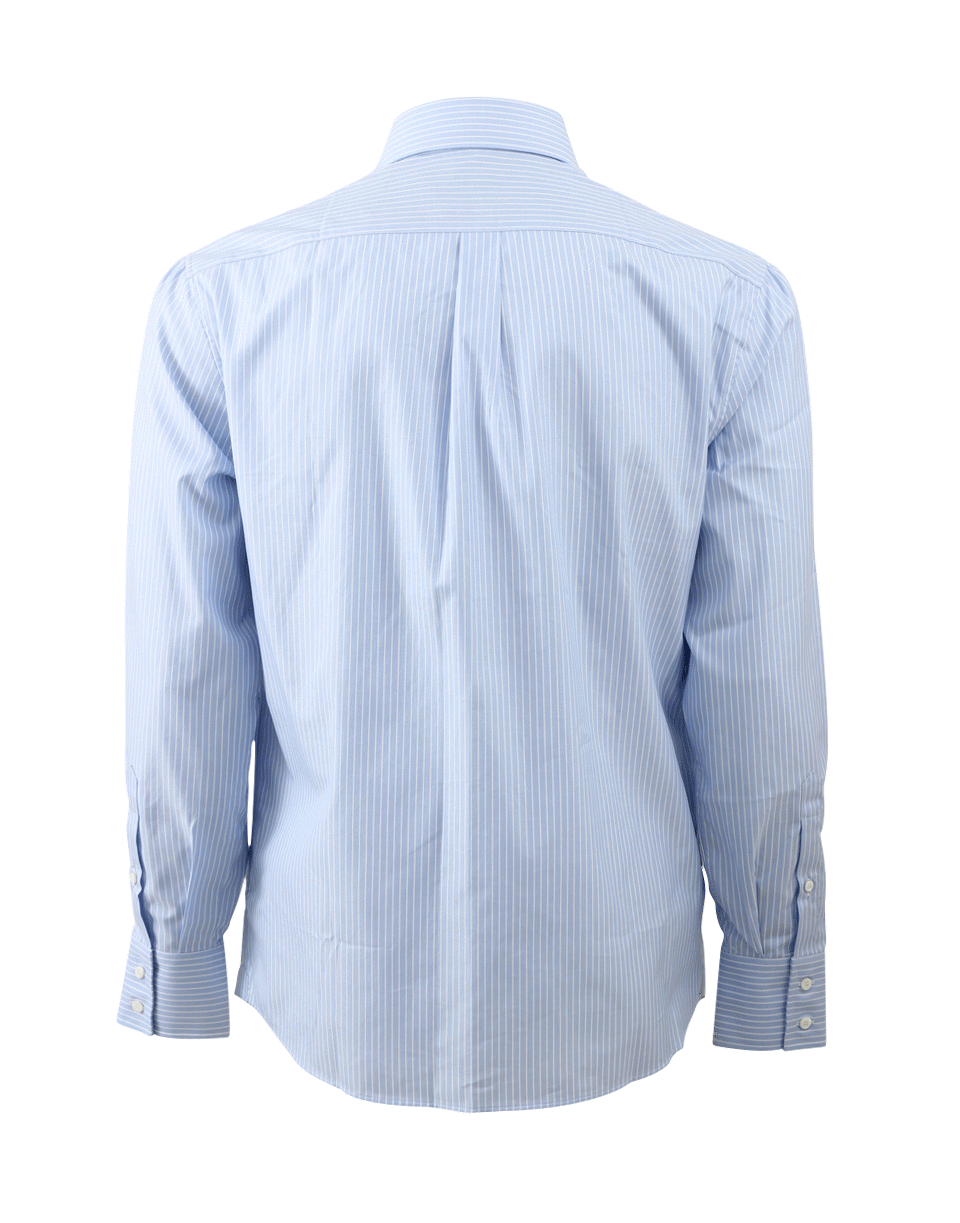 BRUNELLO CUCINELLI-Striped Spread Collar Shirt-