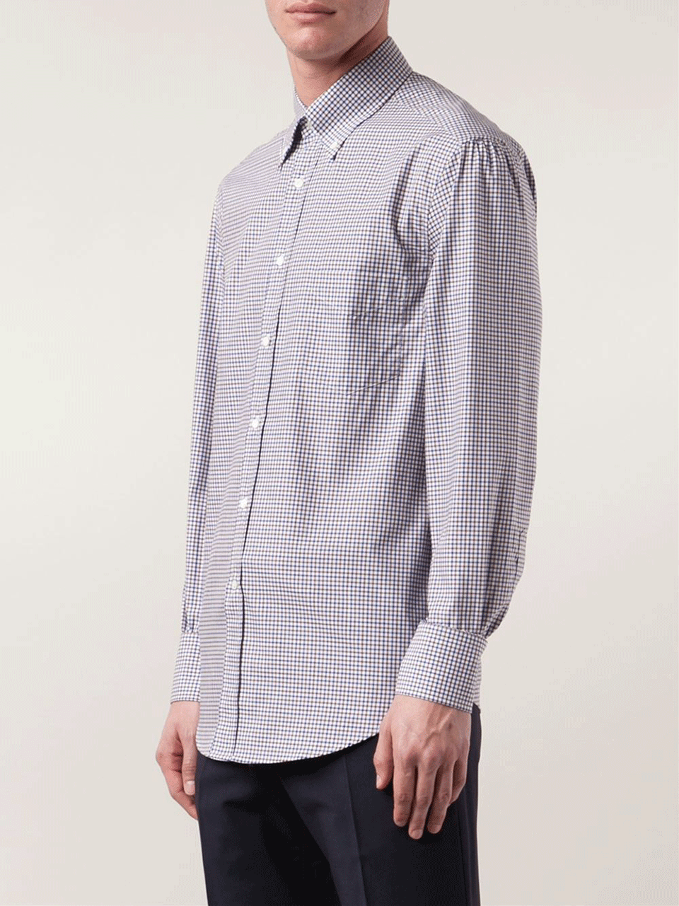 BRUNELLO CUCINELLI-Button Down Check Shirt-