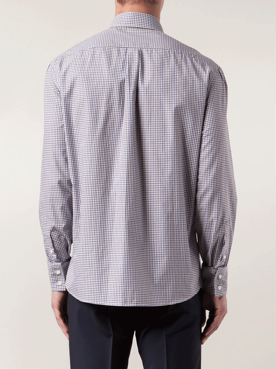 BRUNELLO CUCINELLI-Button Down Check Shirt-