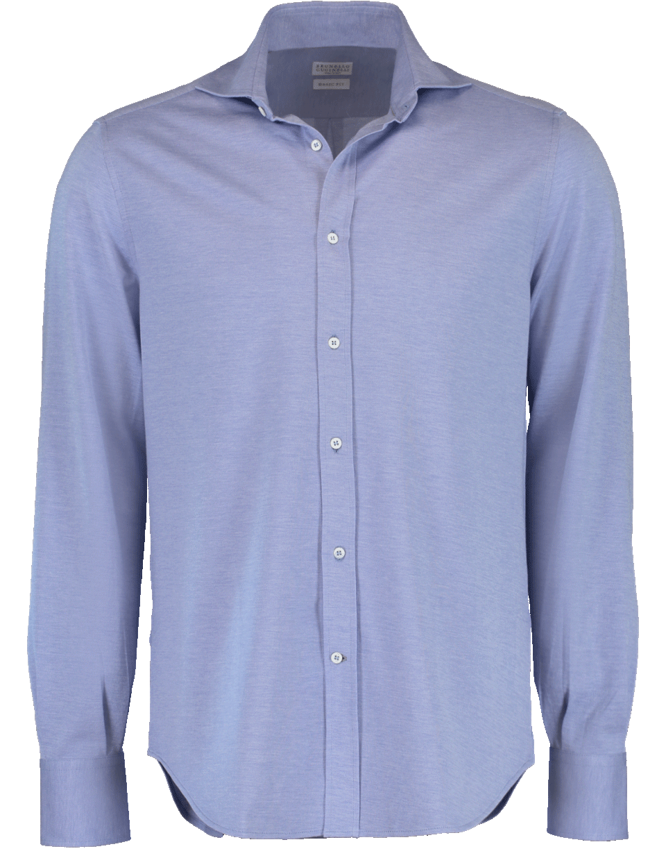 BRUNELLO CUCINELLI-Basic Fitted Shirt-