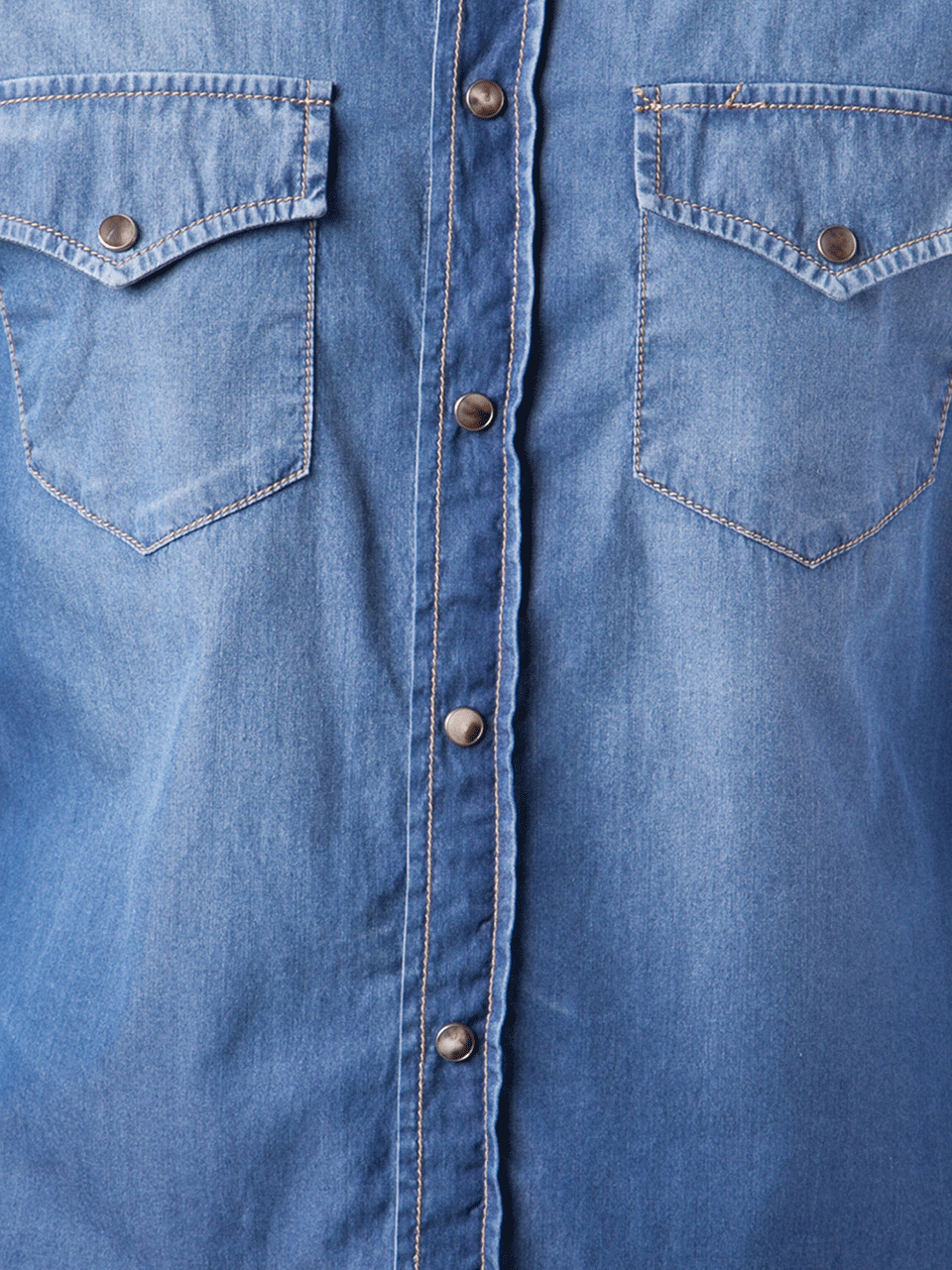 BRUNELLO CUCINELLI-Snap Front Jean Shirt-