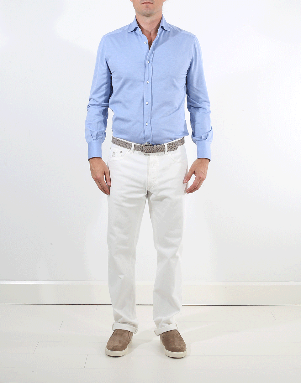 BRUNELLO CUCINELLI-Cotton Knit Shirt-