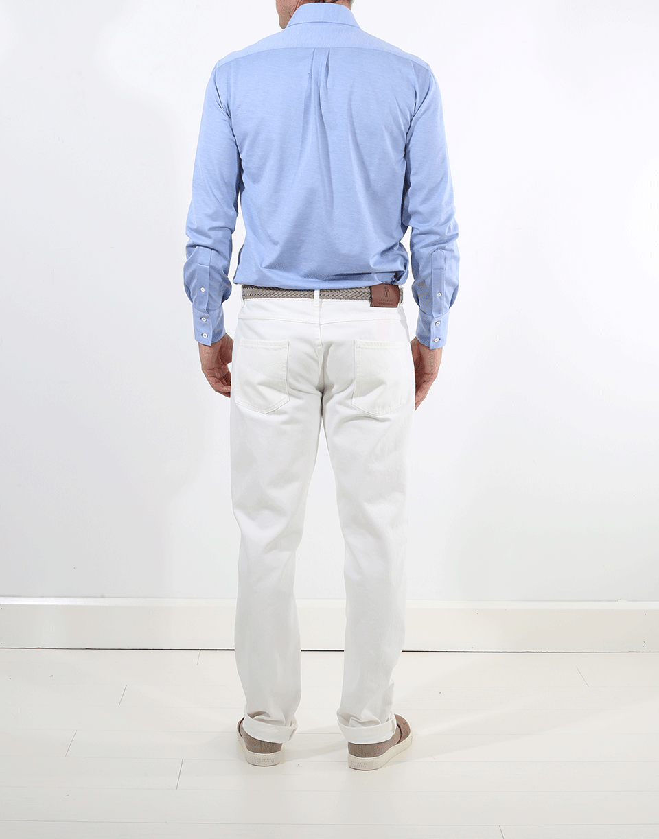 BRUNELLO CUCINELLI-Cotton Knit Shirt-