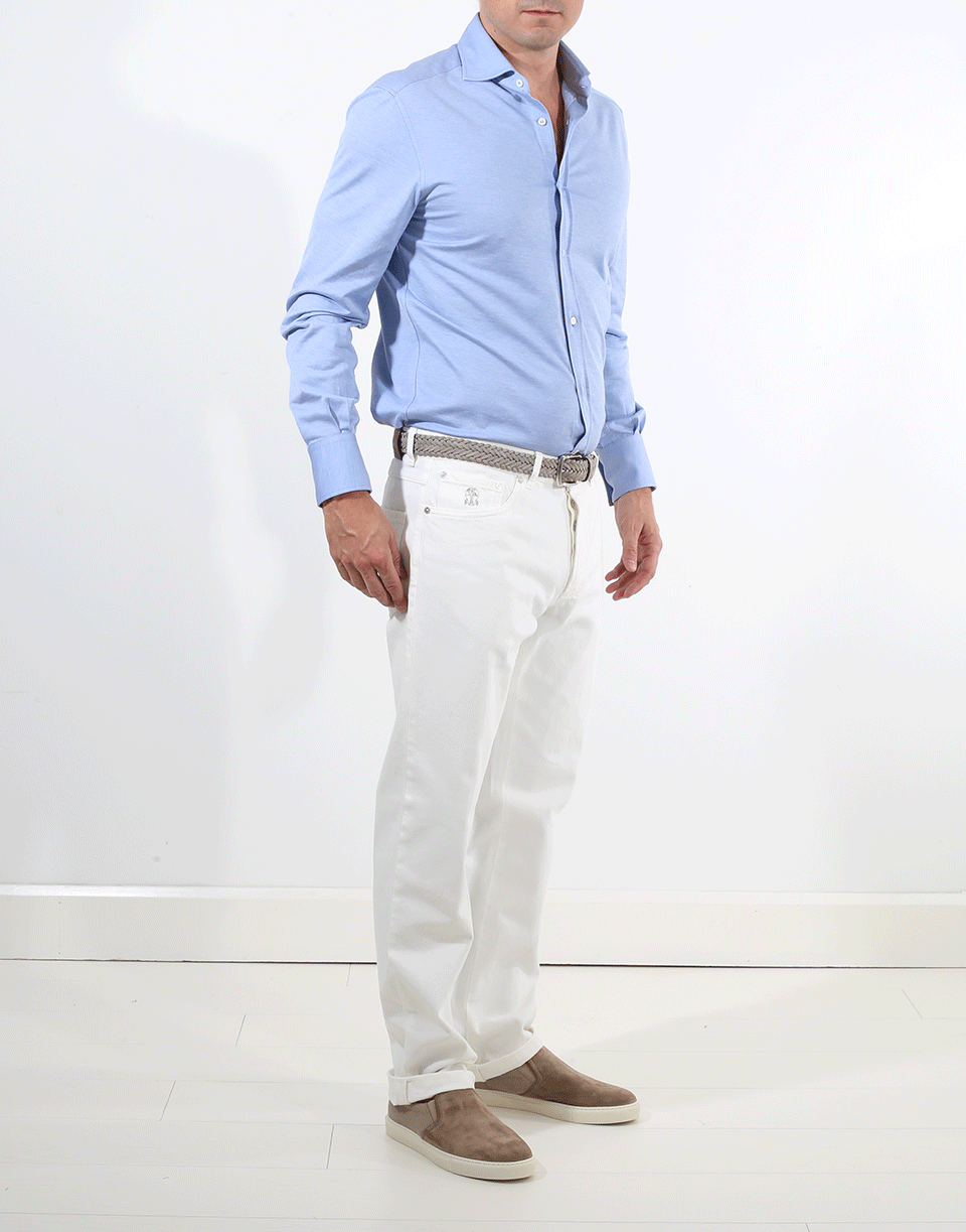 BRUNELLO CUCINELLI-Cotton Knit Shirt-