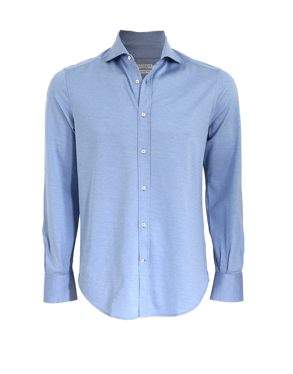 BRUNELLO CUCINELLI-Cotton Knit Shirt-