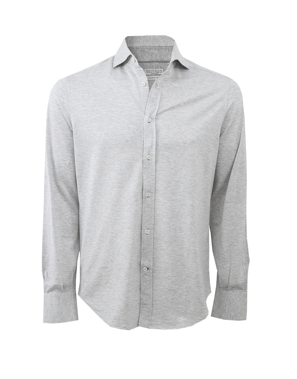 BRUNELLO CUCINELLI-Cotton Knit Shirt-