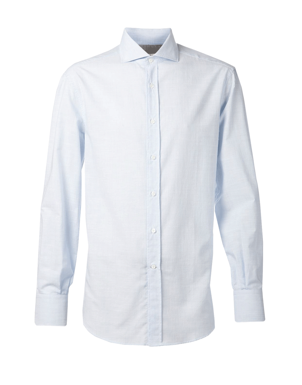 BRUNELLO CUCINELLI-Spread Collar Cotton Shirt-
