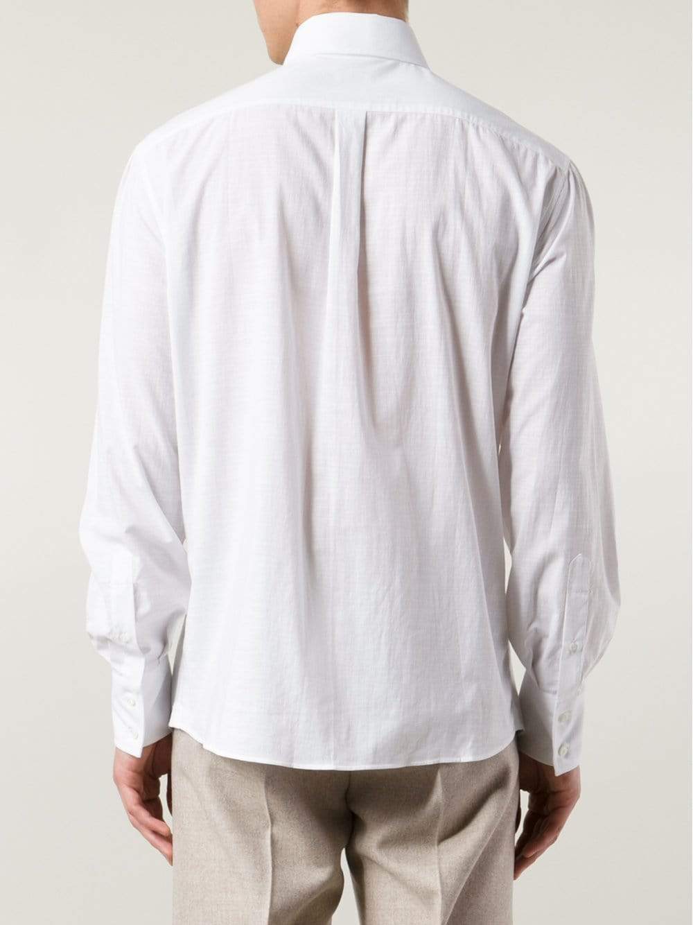 BRUNELLO CUCINELLI-Oxford Spread Collar Shirt-