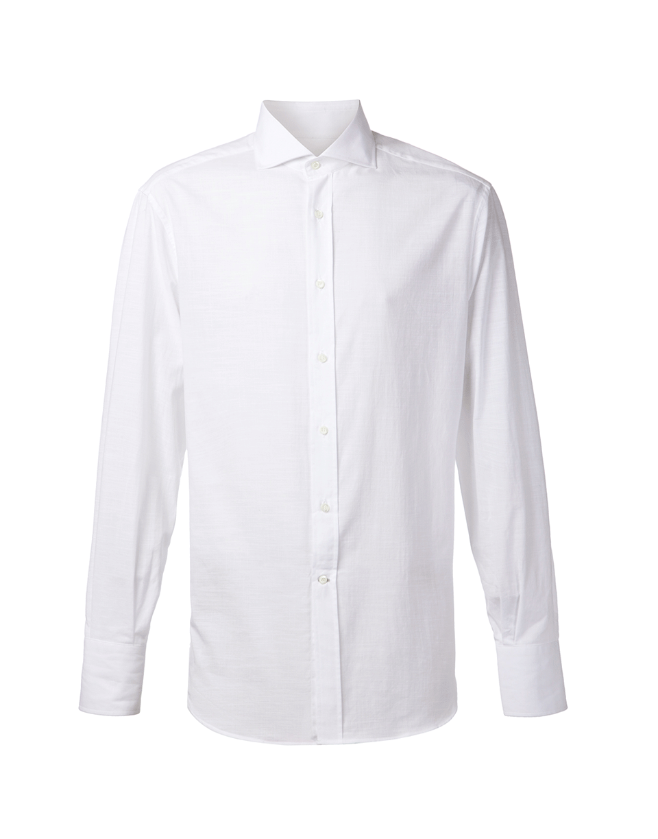 BRUNELLO CUCINELLI-Oxford Spread Collar Shirt-