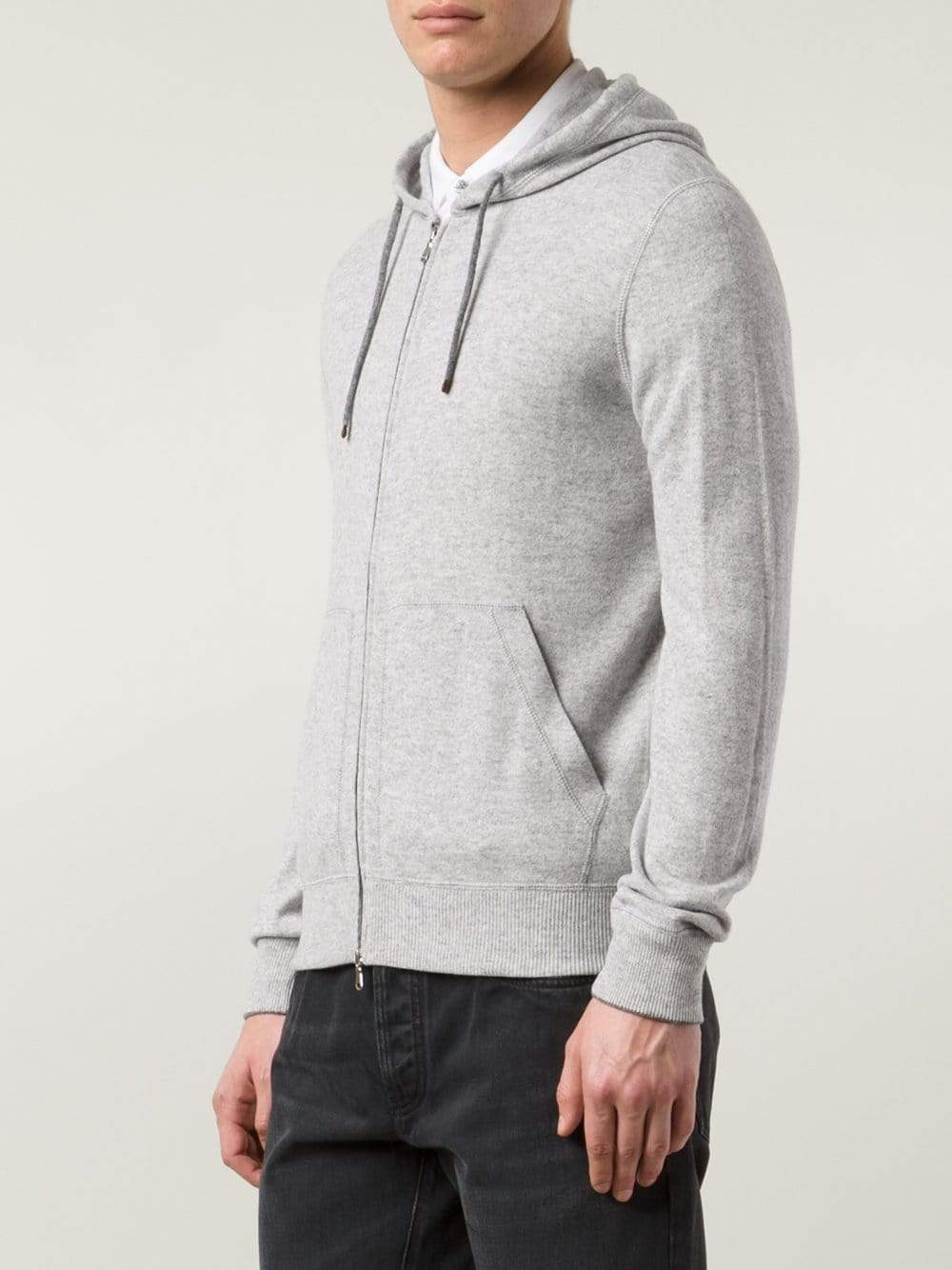 BRUNELLO CUCINELLI-Front Zip Hooded Sweater-