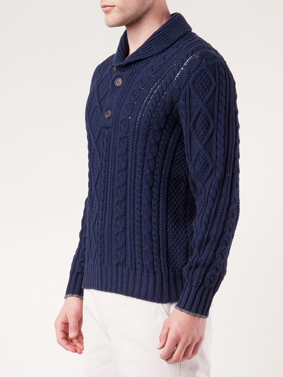 BRUNELLO CUCINELLI-Shawl Collar Sweater-