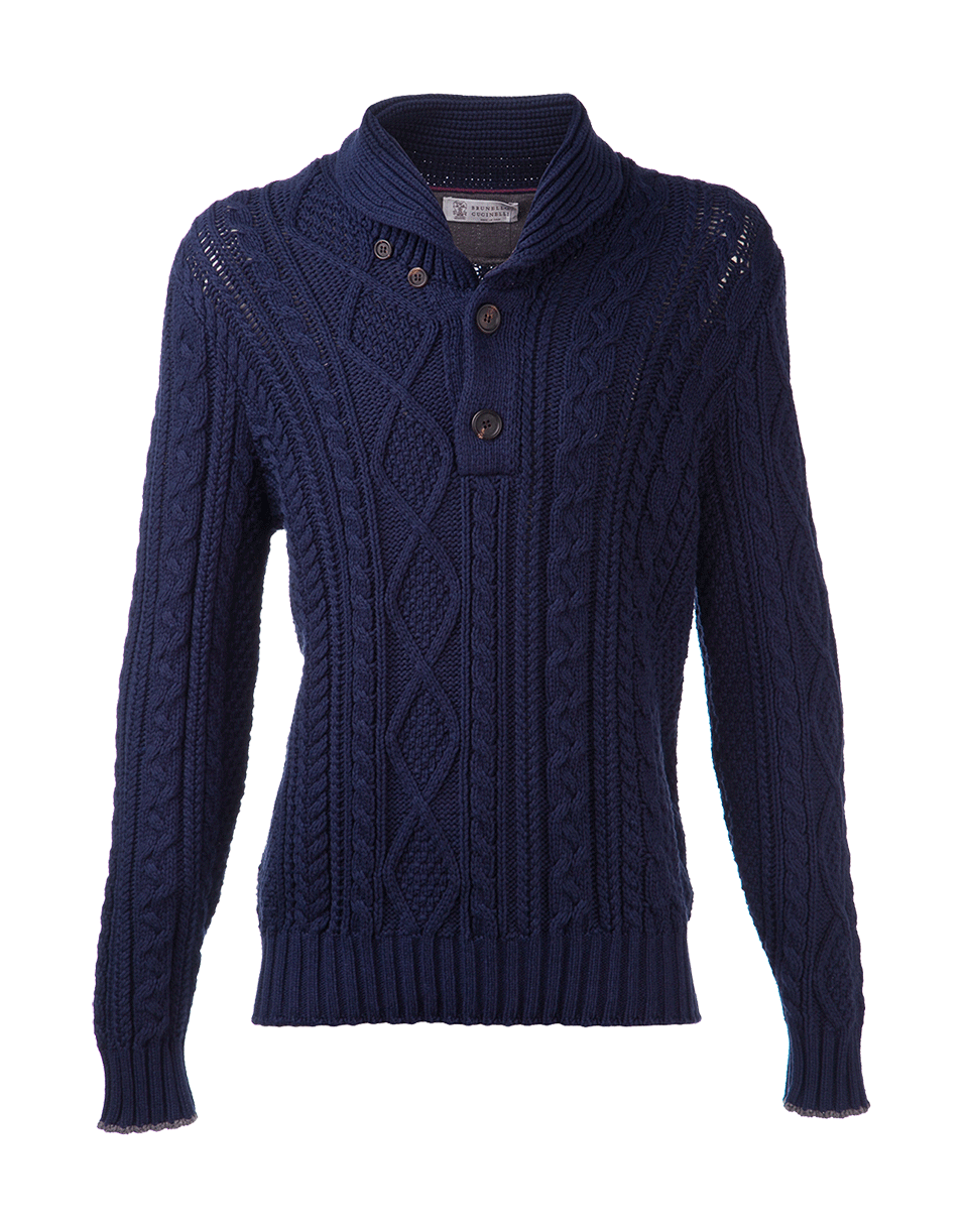 BRUNELLO CUCINELLI-Shawl Collar Sweater-