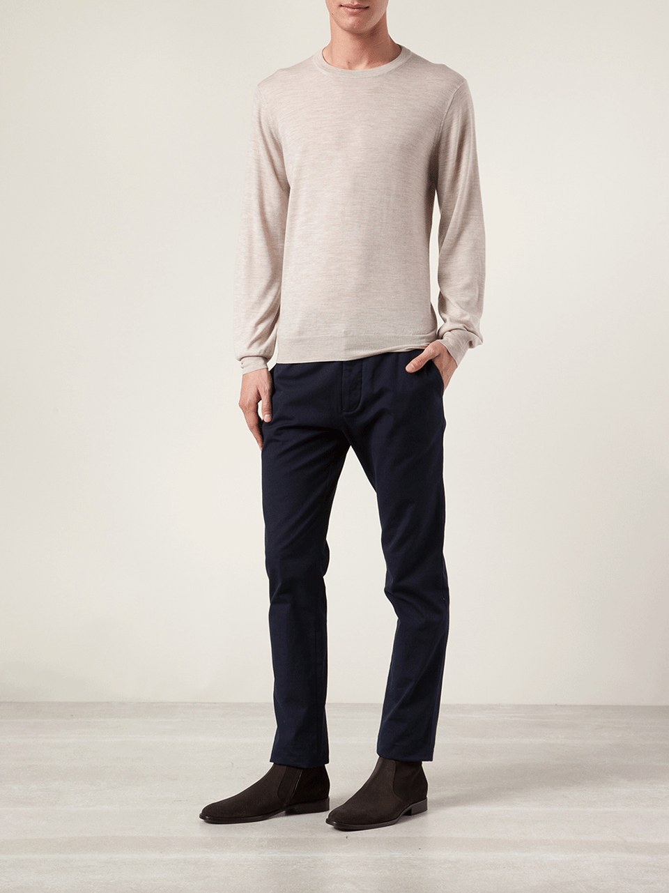 BRUNELLO CUCINELLI-Elbow Patch Crewneck-