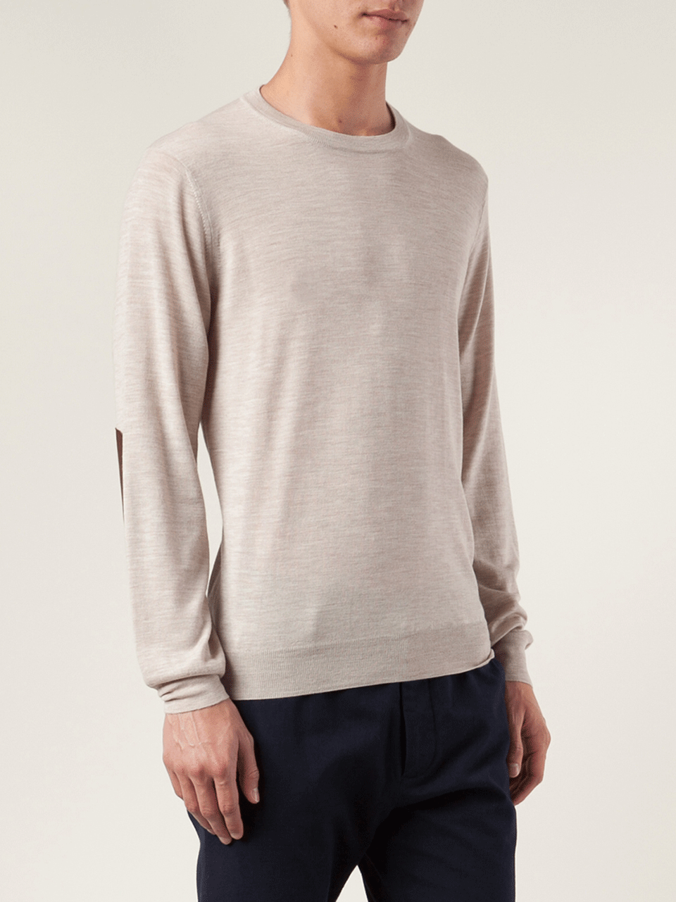 BRUNELLO CUCINELLI-Elbow Patch Crewneck-
