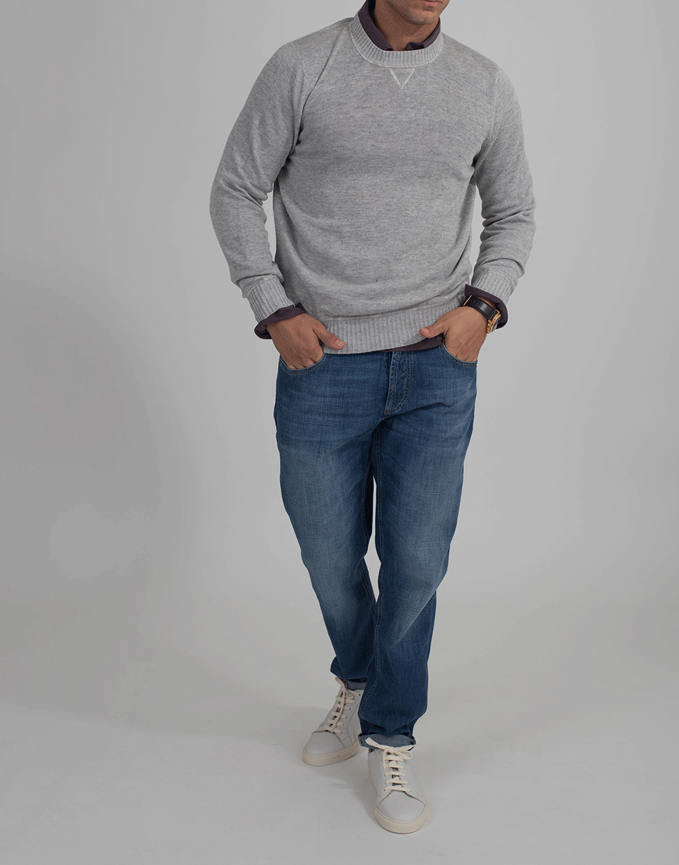BRUNELLO CUCINELLI-Linen Athletic Sweater-