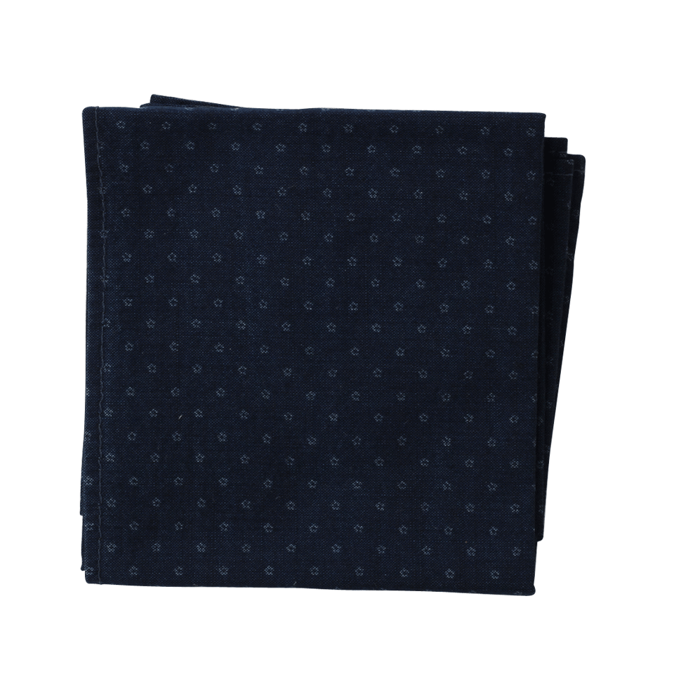 BRUNELLO CUCINELLI-Tiny Star Pocket Square-BLUDENIM