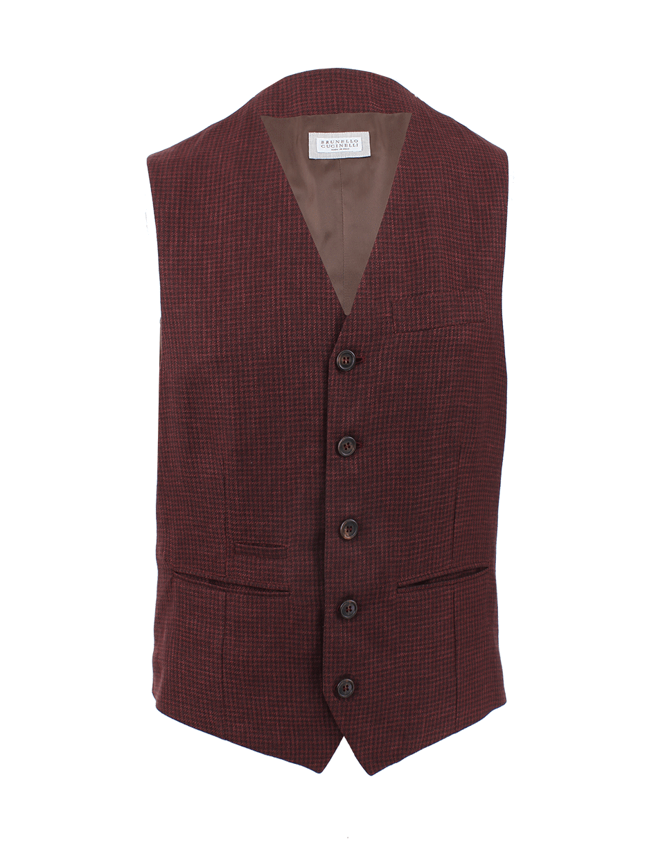BRUNELLO CUCINELLI-Mini Check Vest-