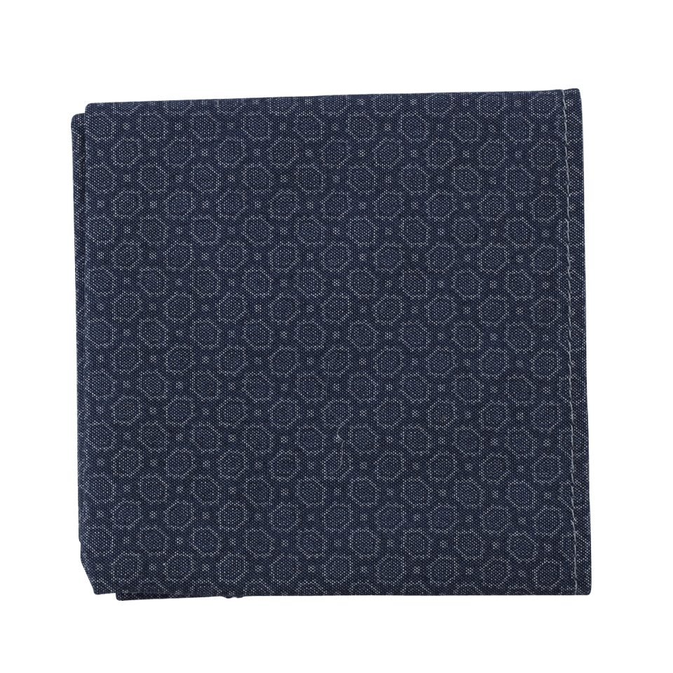 BRUNELLO CUCINELLI-Paisley Pocket Square-DENIM