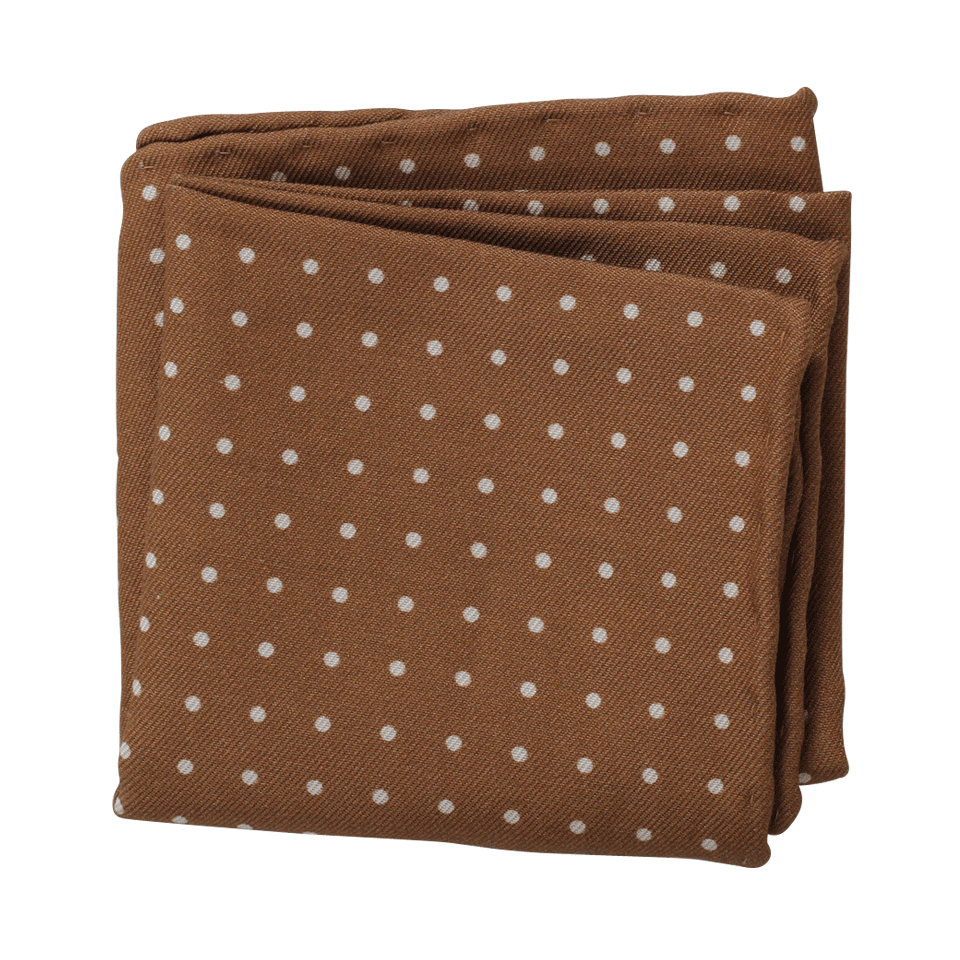 BRUNELLO CUCINELLI-Dot Pocket Square-TAN