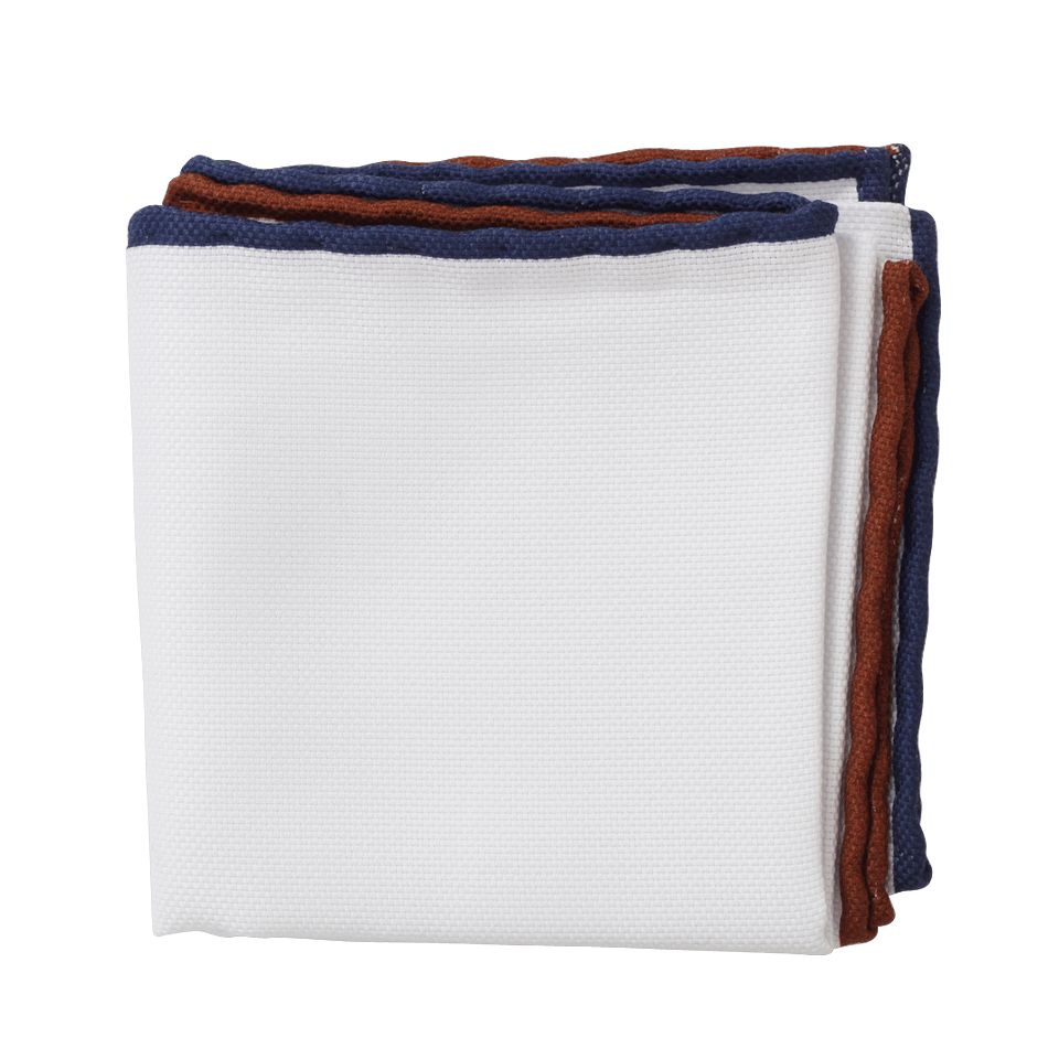 BRUNELLO CUCINELLI-Two-Tone Tipped Pochette-WHITE