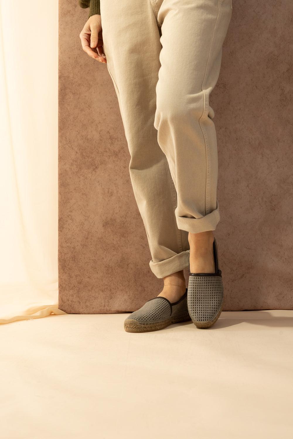 Sparkling Net Espadrille-BROWN-36-SHOEFLAT SHOE-BRUNELLO CUCINELLI