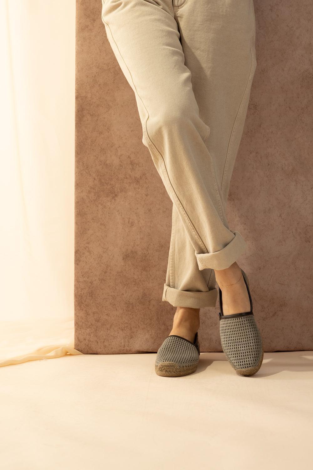 Sparkling Net Espadrille-BROWN-36-SHOEFLAT SHOE-BRUNELLO CUCINELLI