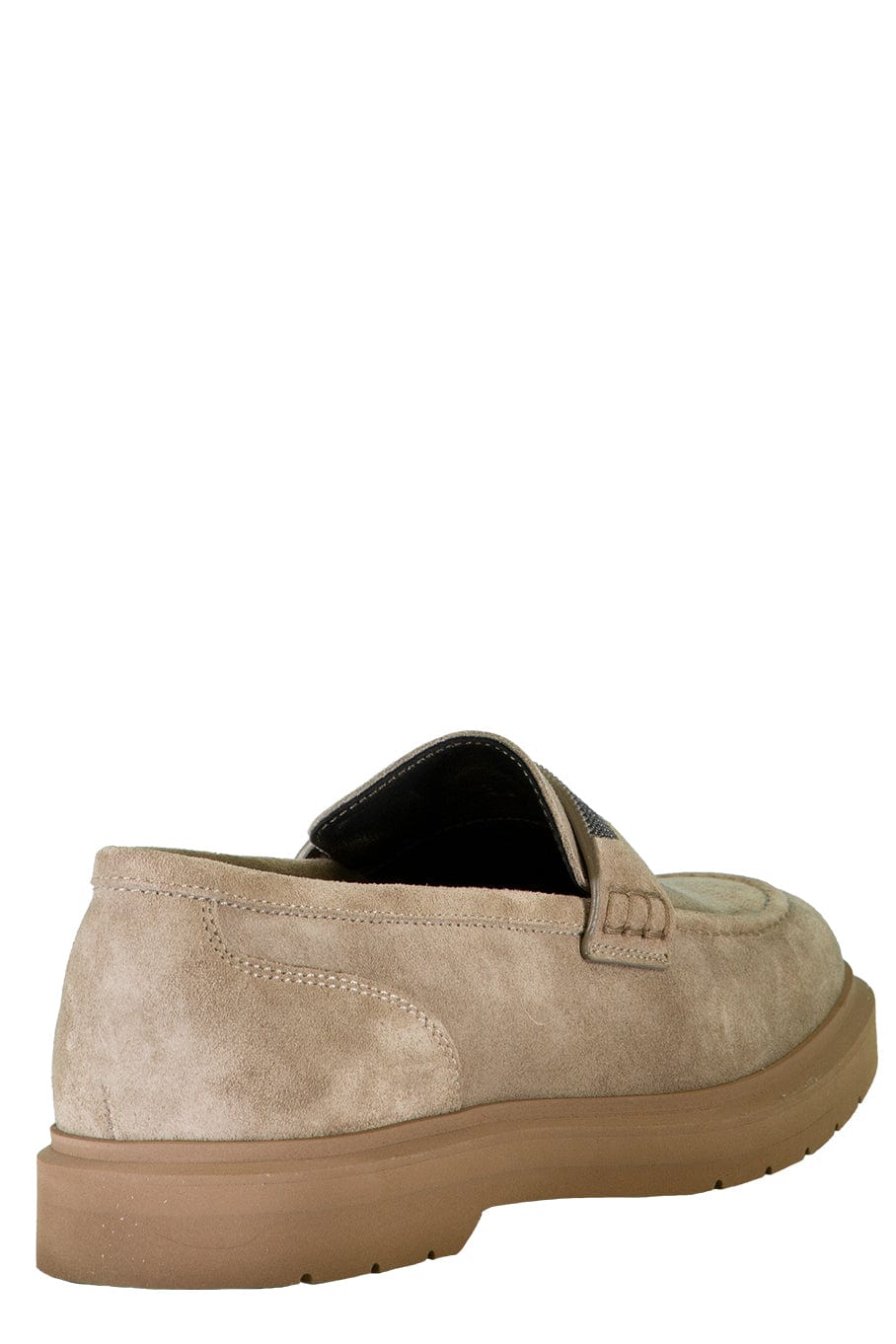 BRUNELLO CUCINELLI-Suede Loafer With Monili Band-