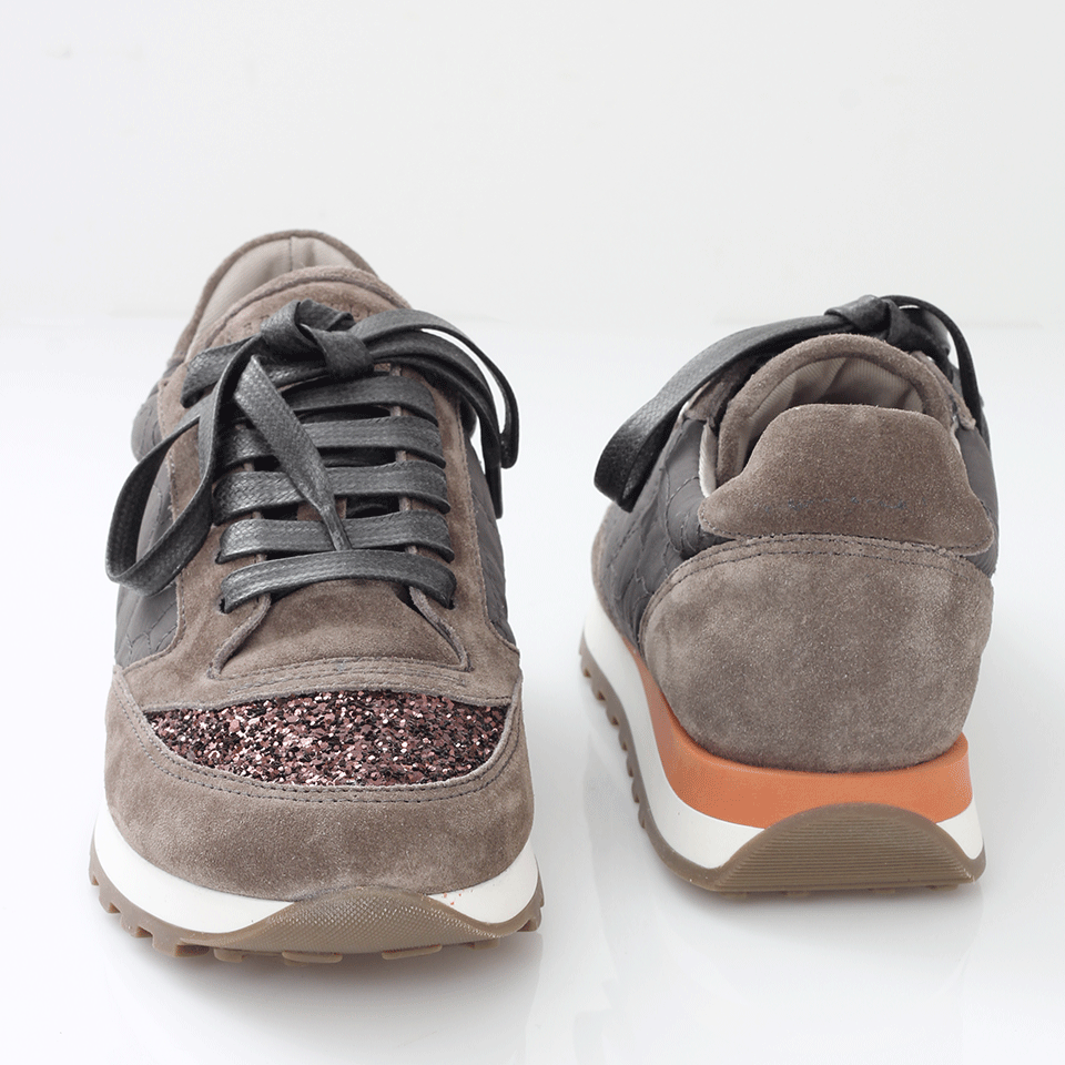 BRUNELLO CUCINELLI-Sneaker With Glitter Cap Toe-