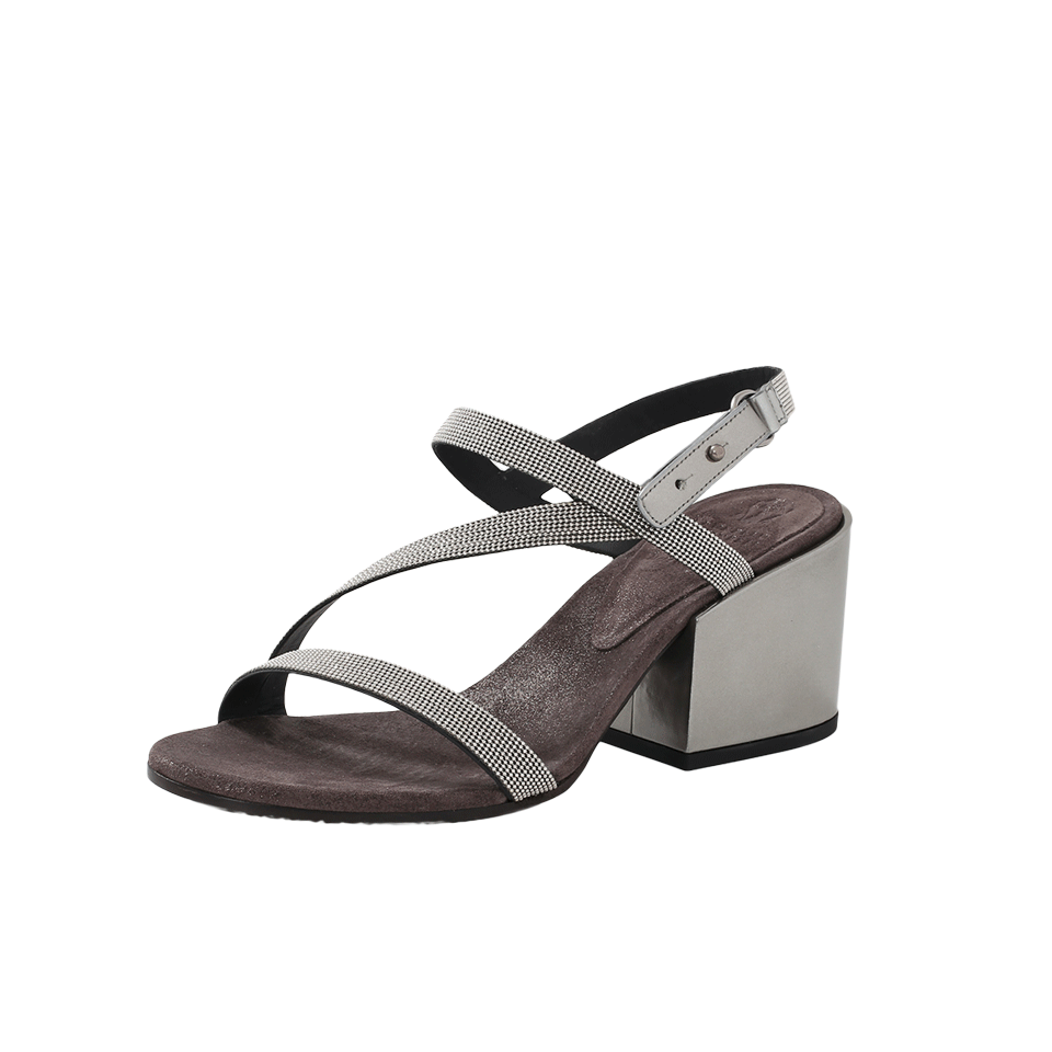 BRUNELLO CUCINELLI-Monili Strappy City Heel-