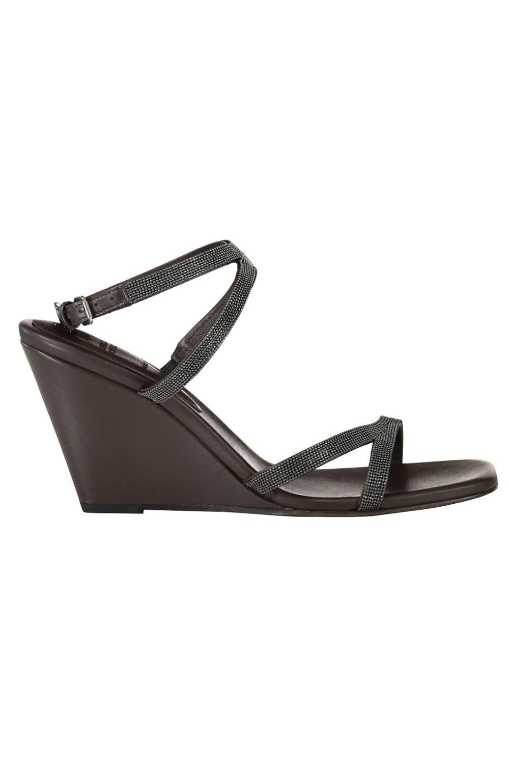 Monili Strap Wedge-BROWN-37-SHOESANDAL-BRUNELLO CUCINELLI