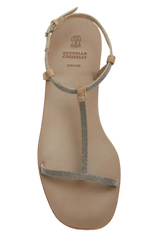 BRUNELLO CUCINELLI-Monili Trim Flat Sandal-