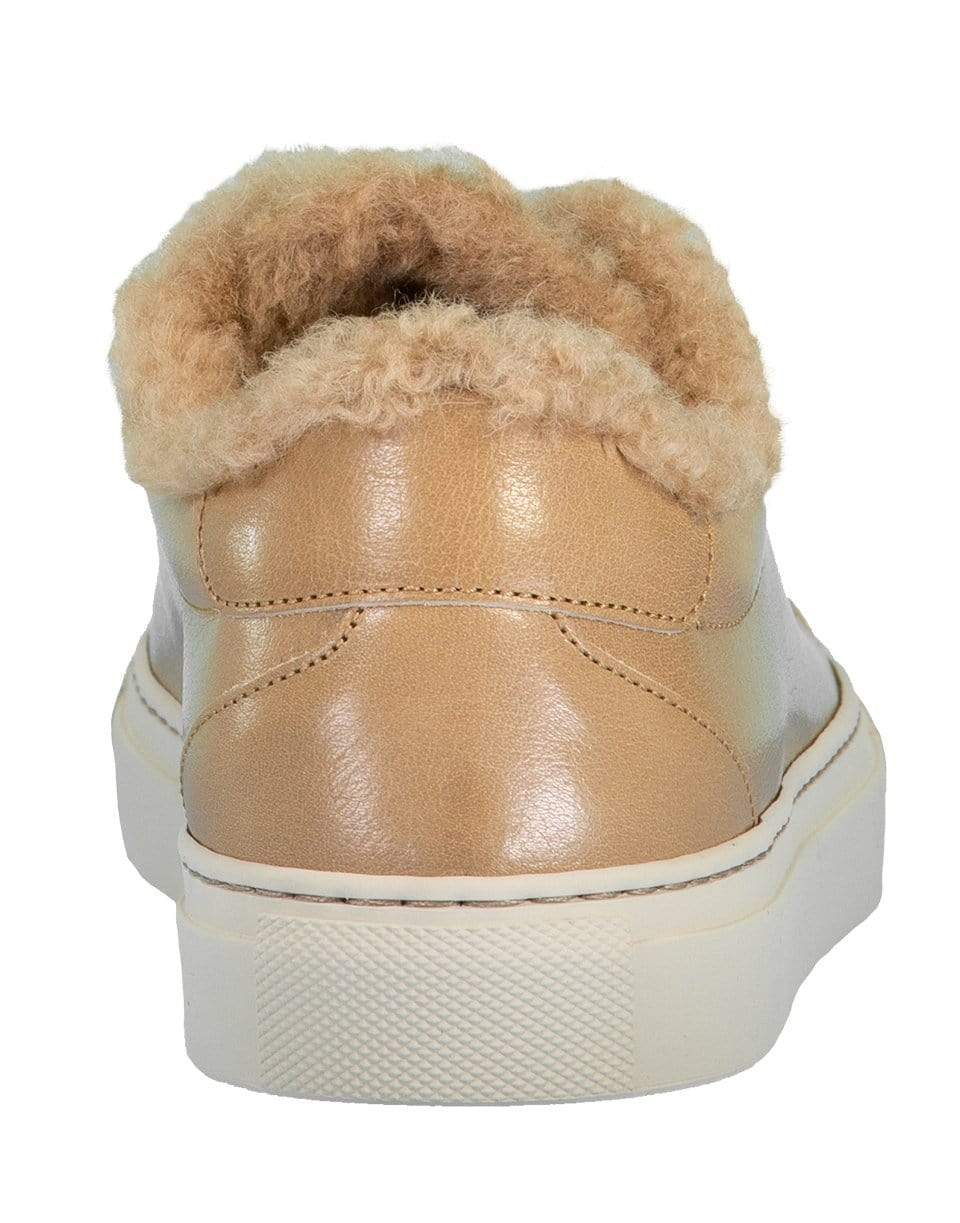 BRUNELLO CUCINELLI-Shearling Lined Low Top Sneaker-