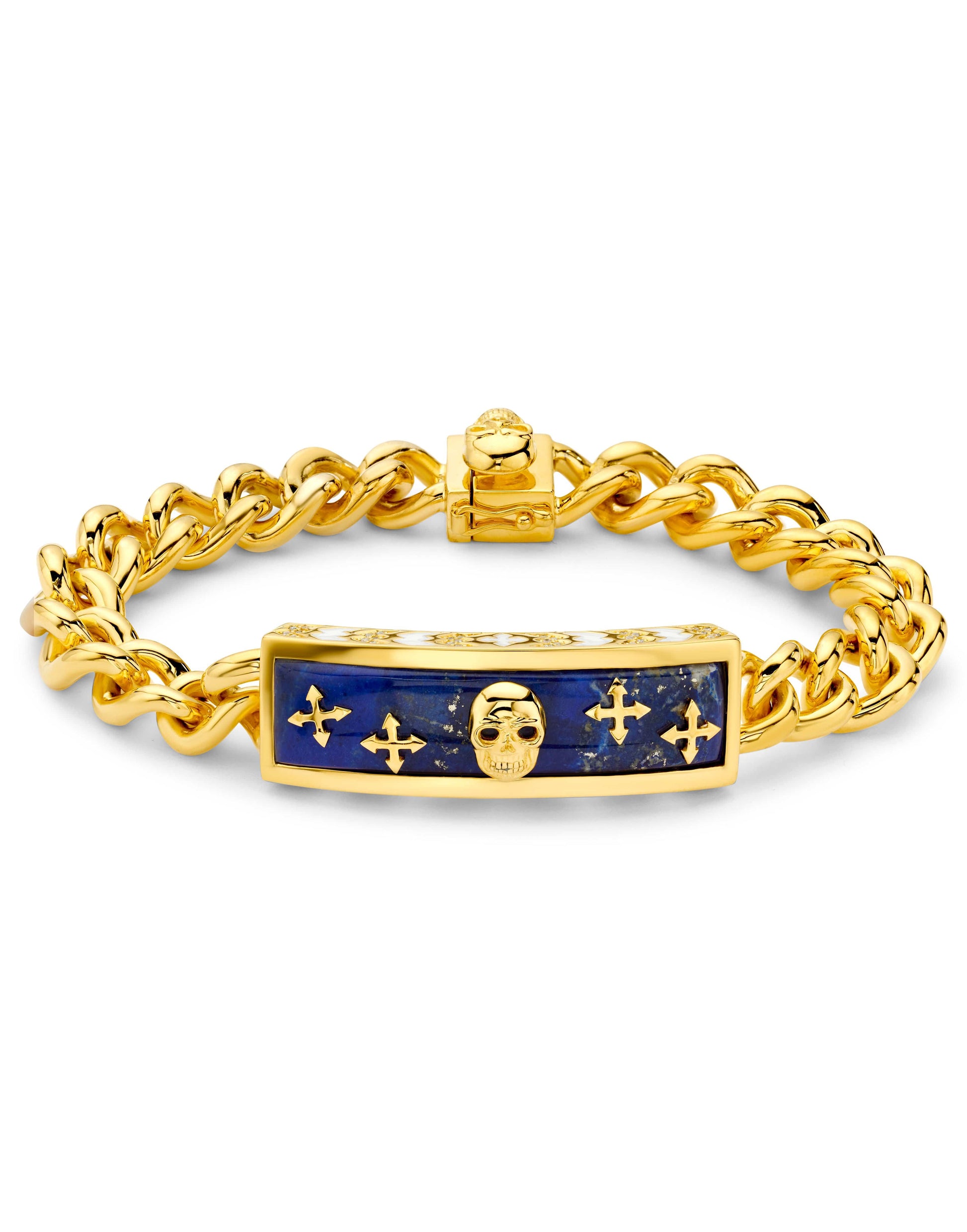 BUDDHA MAMA-Lapis Biker Bracelet-YELLOW GOLD