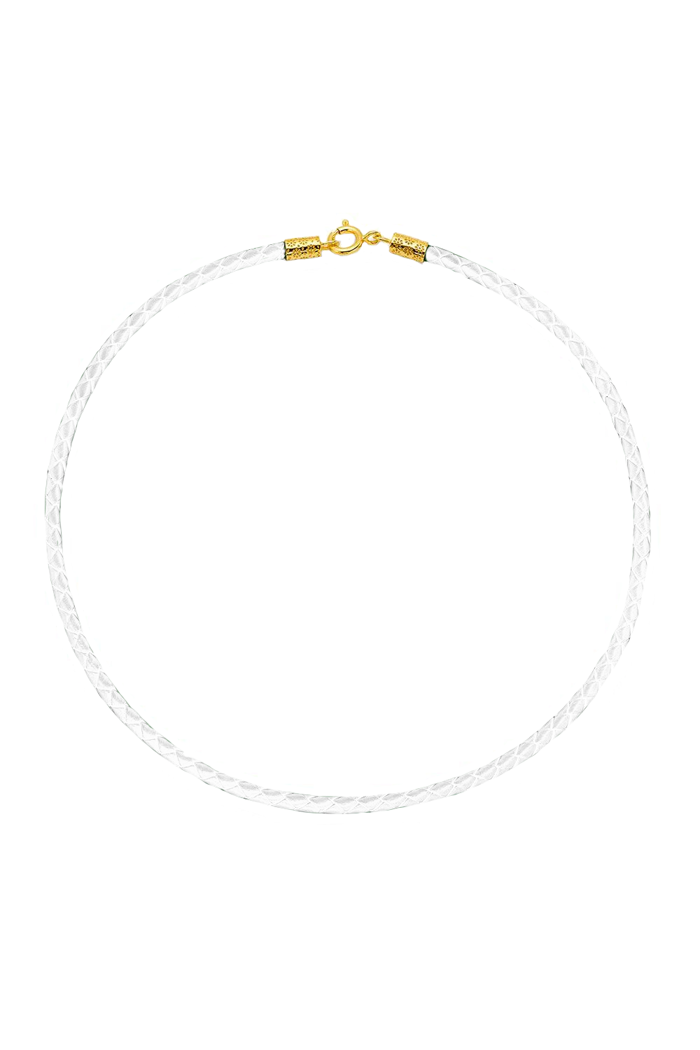 Cord Necklace - White-YELLOW GOLD-15-JEWELRYFINE JEWELNECKLACE O-BUDDHA MAMA