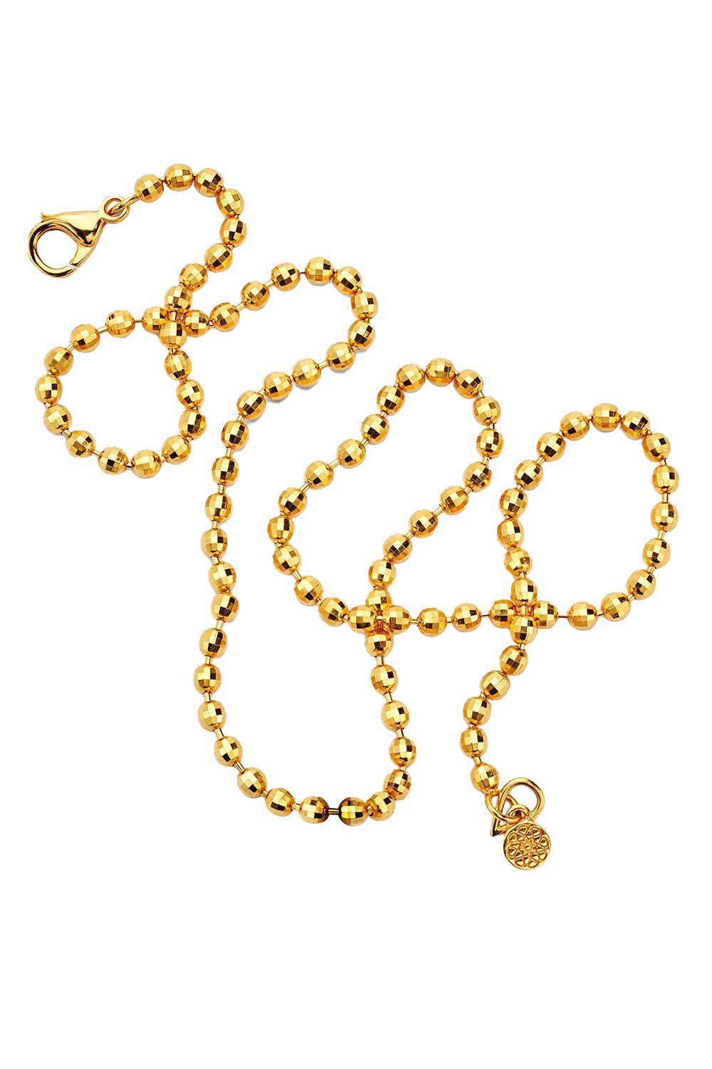 Small Disco Ball Chain-YELLOW GOLD-16-JEWELRYFINE JEWELNECKLACE O-BUDDHA MAMA