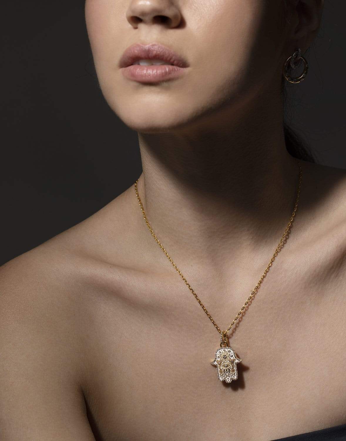 BUDDHA MAMA-16" Diamond Cut Cable Chain-YELLOW GOLD