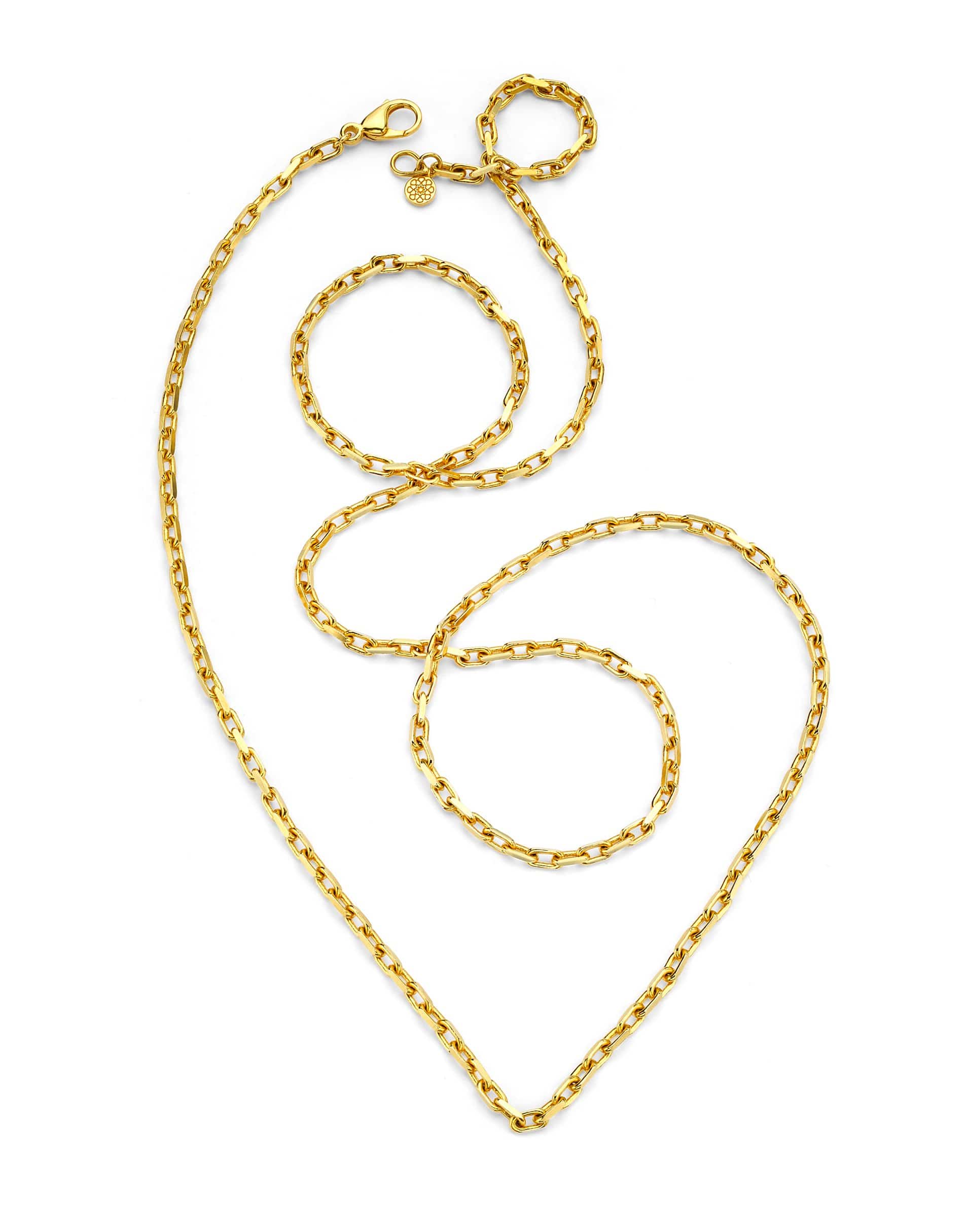 BUDDHA MAMA-16" Diamond Cut Cable Chain-YELLOW GOLD