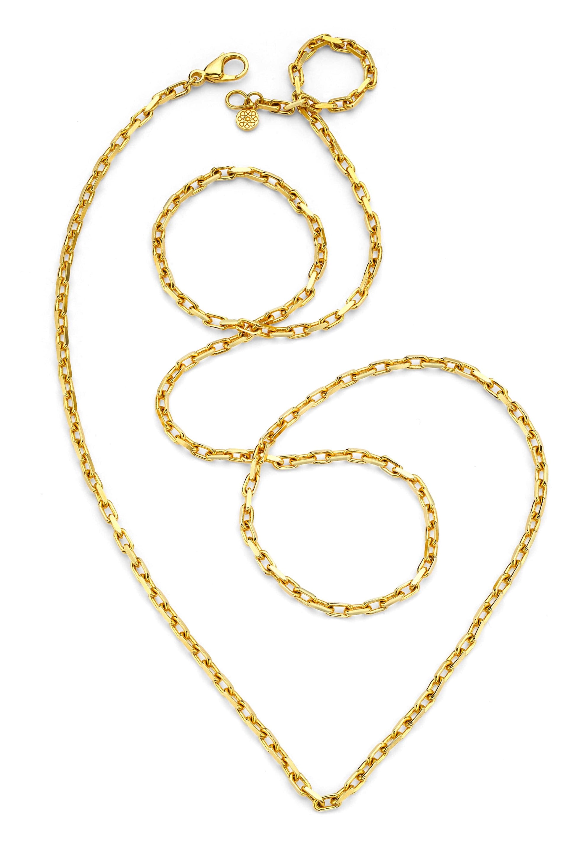 BUDDHA MAMA-30" Diamond Cut Cable Chain-YELLOW GOLD