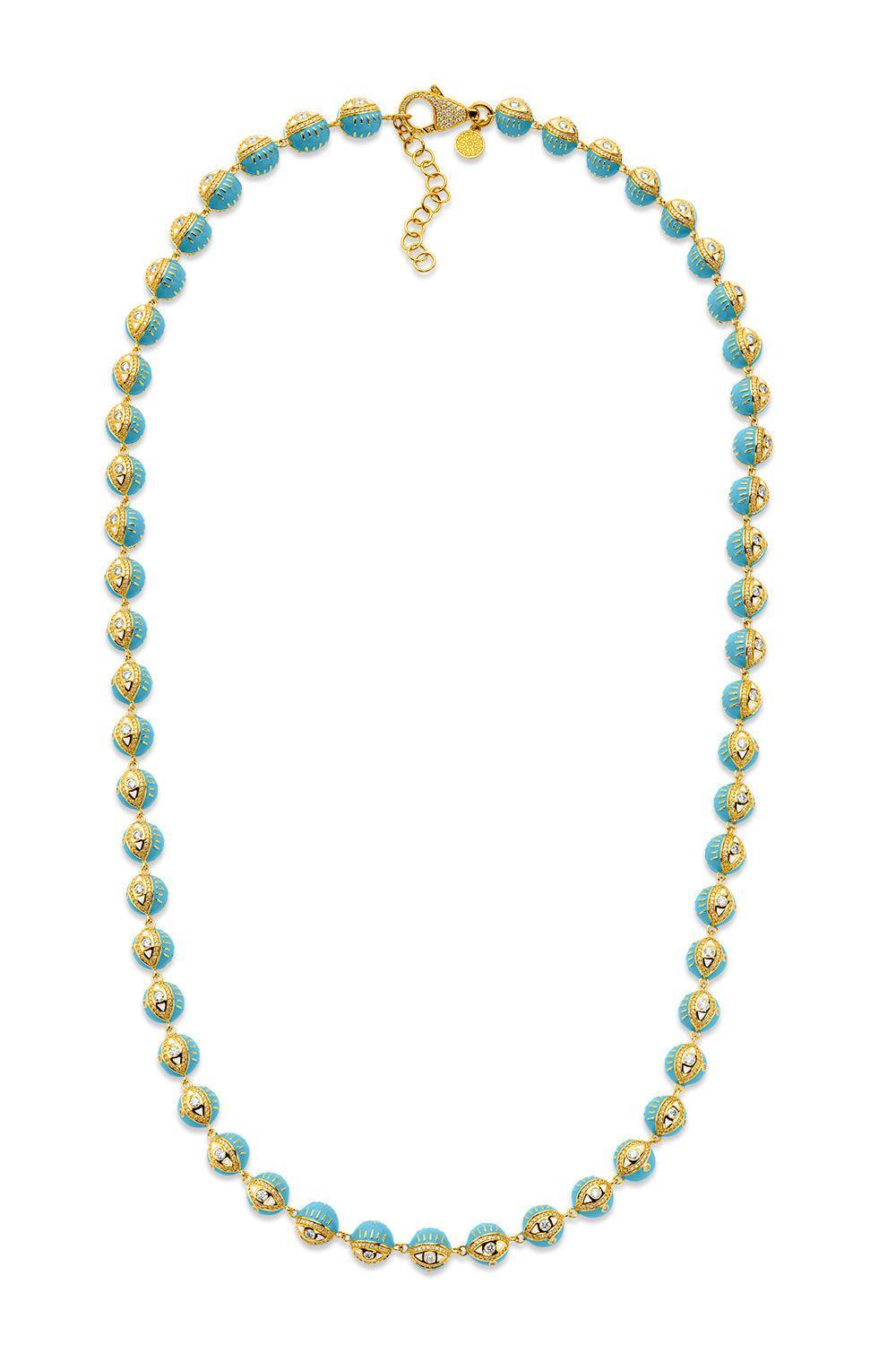 Sky Evil Eye Necklace-YELLOW GOLD-32-JEWELRYFINE JEWELNECKLACE O-BUDDHA MAMA