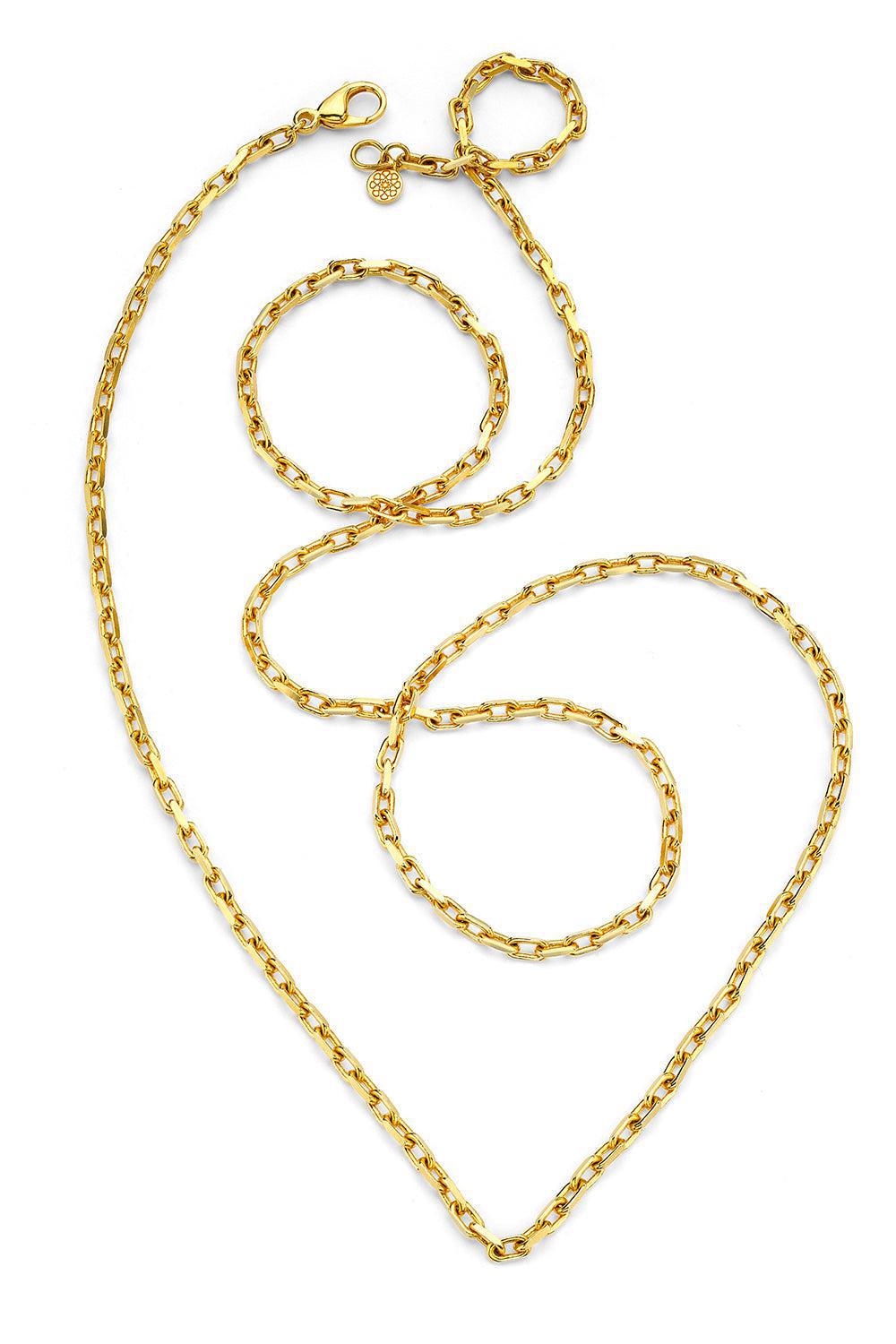 Cable Cut Chain - 32in-YELLOW GOLD-JEWELRYFINE JEWELNECKLACE O-BUDDHA MAMA